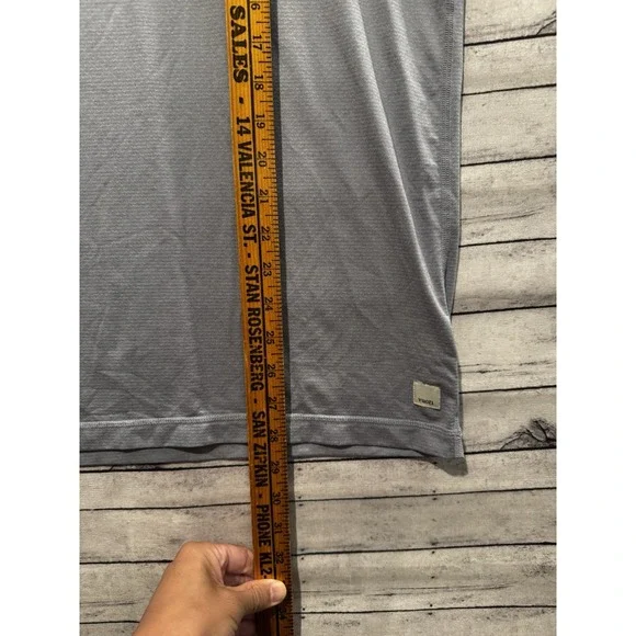 VUORI Mens Tradewind Active Performance Shirt Sz L Gray Short Sleeve Pocket V109 - Picture 7 of 12